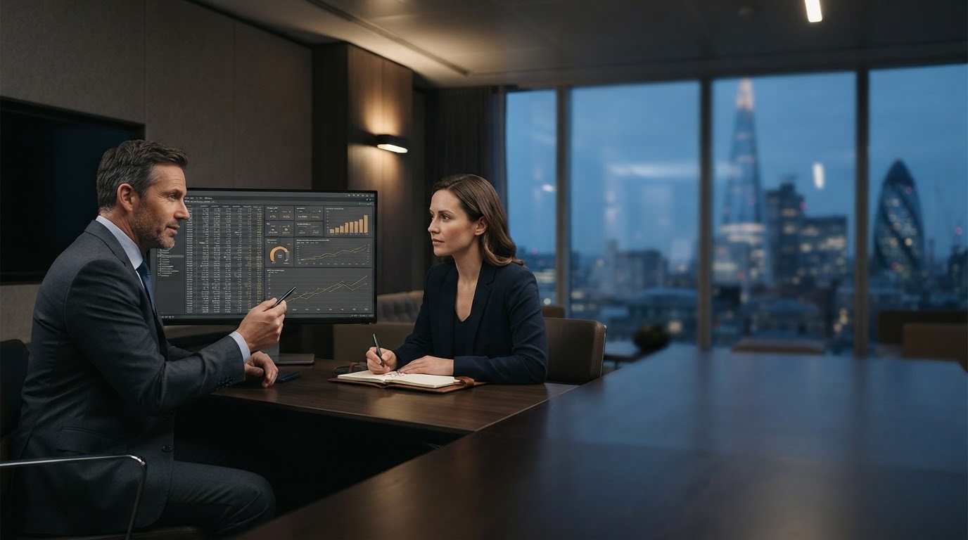 Profit Rings real-time market data dashboard used by a remote analyst